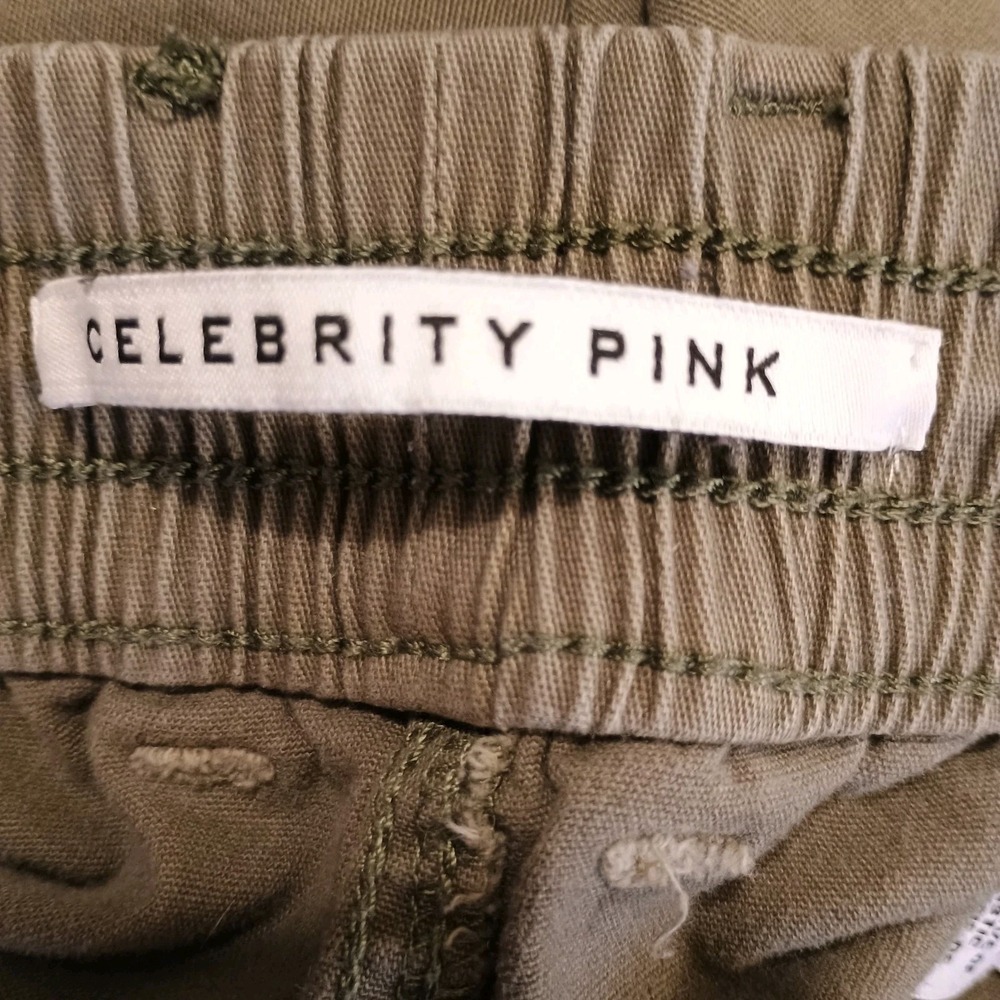Celebrity Pink Women Parachute Leg Pants Dusty Olive Gorpcore Streetwear Size 2X - Picture 4 of 7